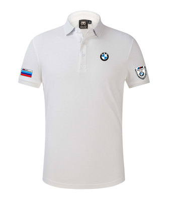 Polo BMW M Power Homme Motorsport Club Coton Piqué épais avec poignets cotelés